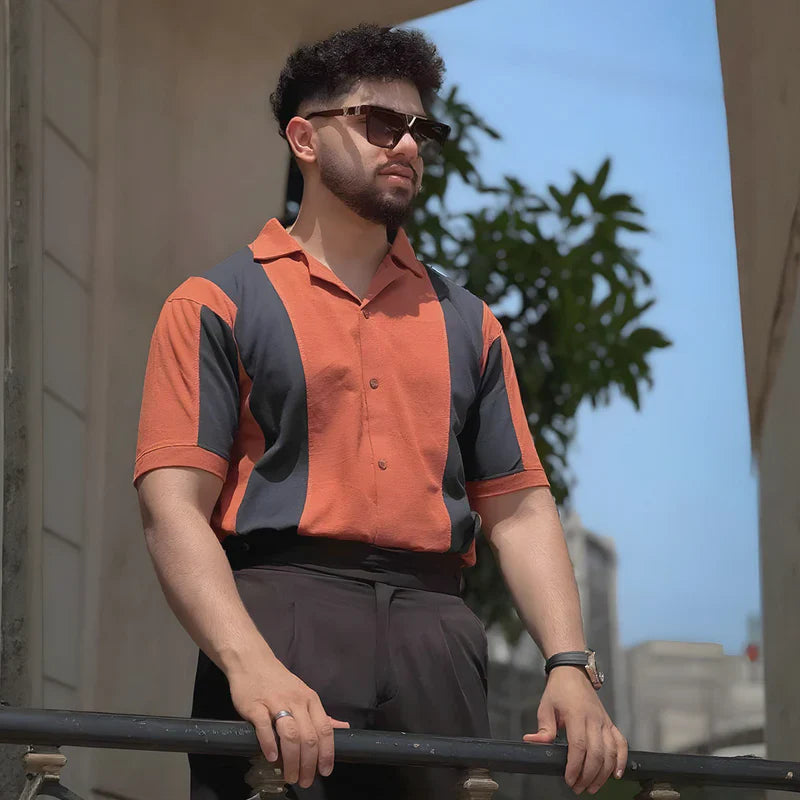 JOHNNY COLLAR POLO - RUST