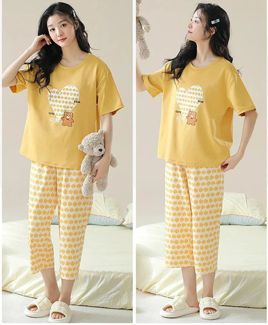 Soft Cotton Cute Bear - Yellow