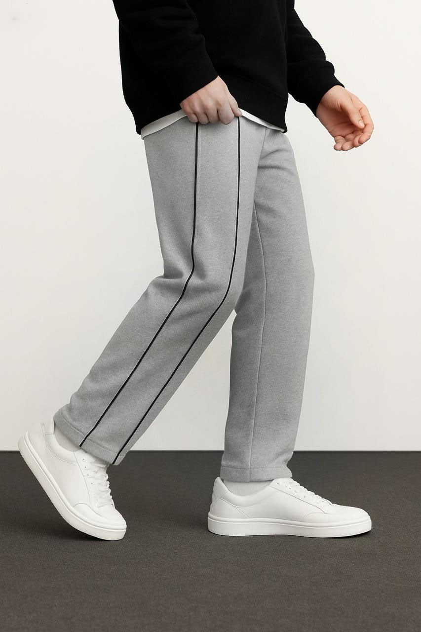 Mens Trouser Grey With Black Strips