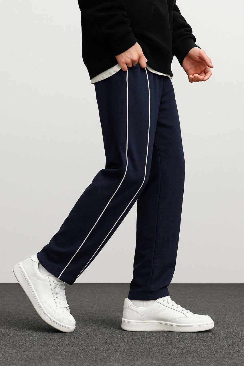 Mens Trouser Blue With White Strips