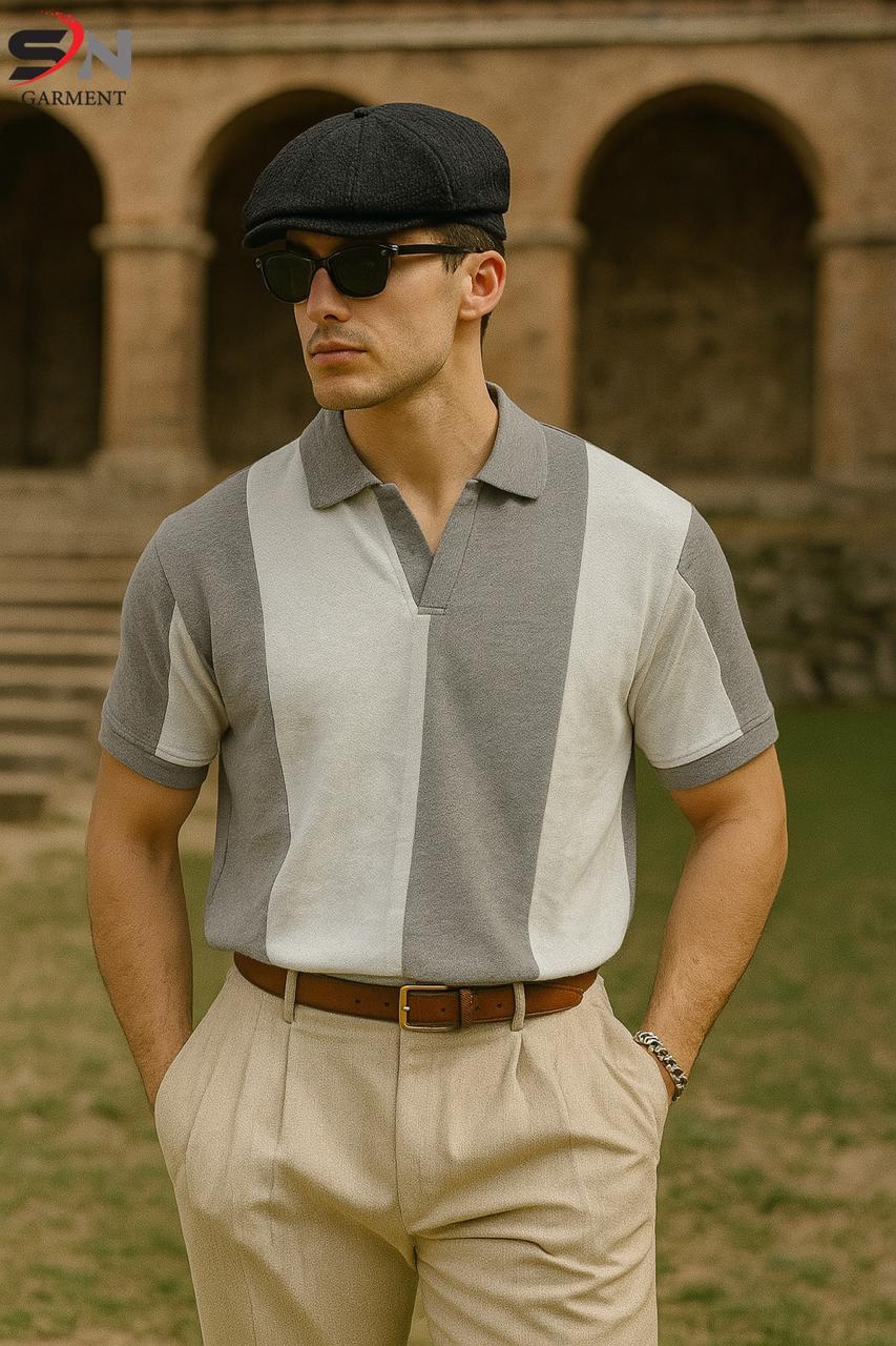 VINTAGE POLO - GREY & WHITE