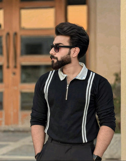 Mens Full Sleeve Polo (LINE POLO) 001