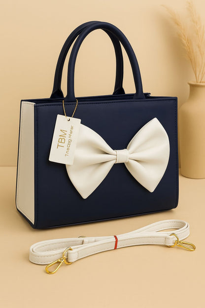 TRENDY BOW STYLE HANDBAG