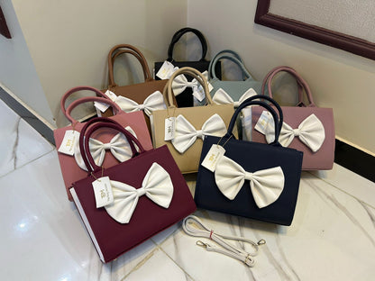 TRENDY BOW STYLE HANDBAG
