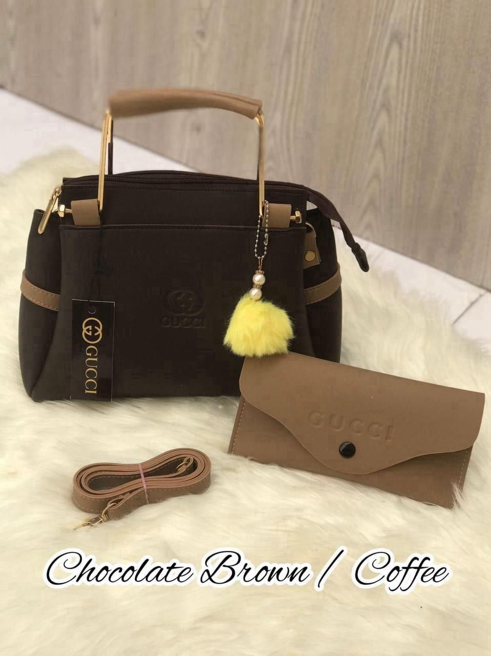 TWO TONE TRENDING BAGS WITH POUCH BAG
