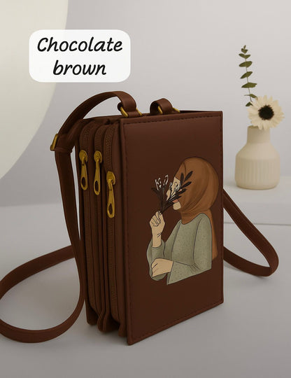 HIJABI GIRL PRINTED POUCH STYLE BAG