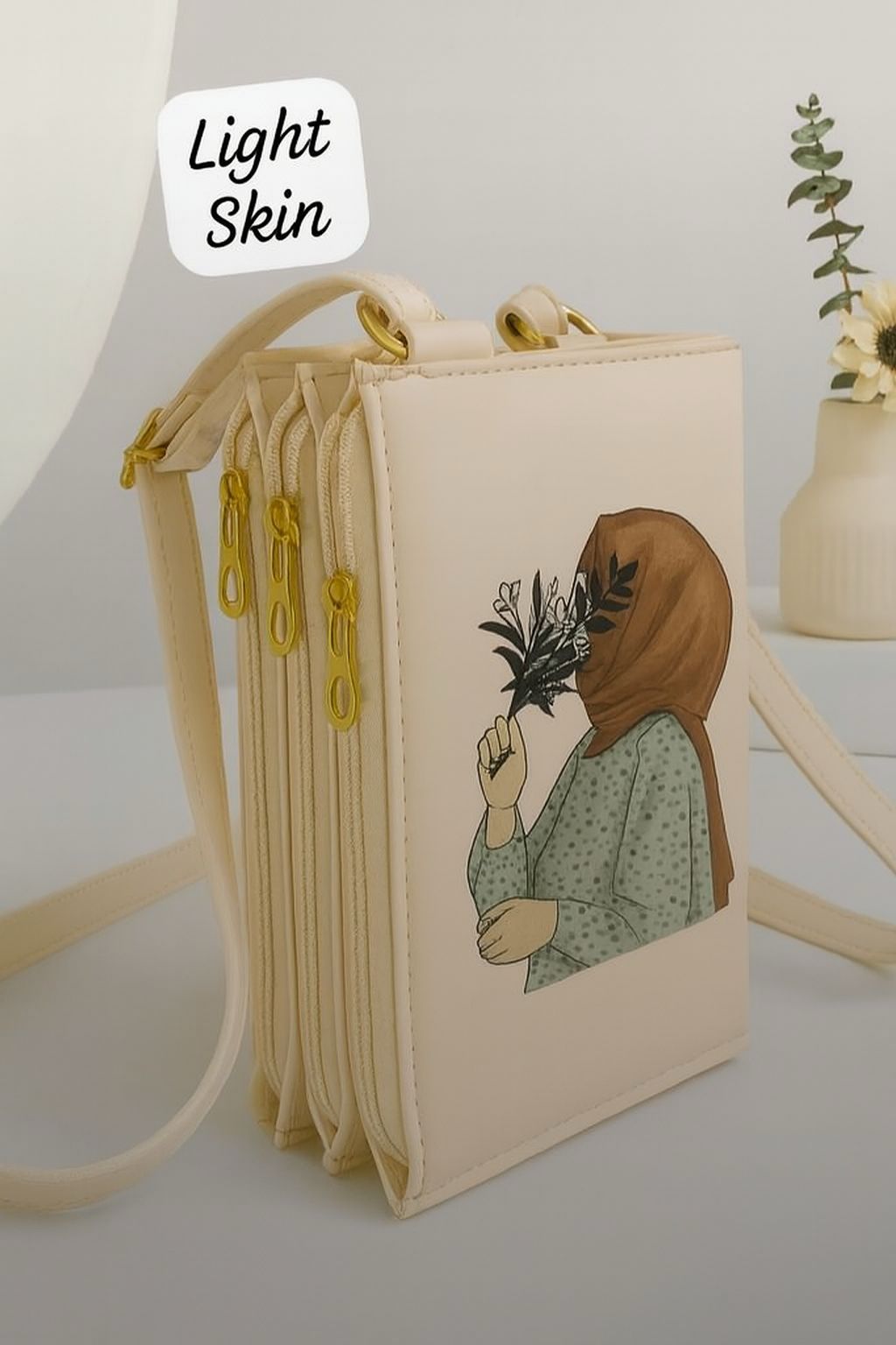 HIJABI GIRL PRINTED POUCH STYLE BAG