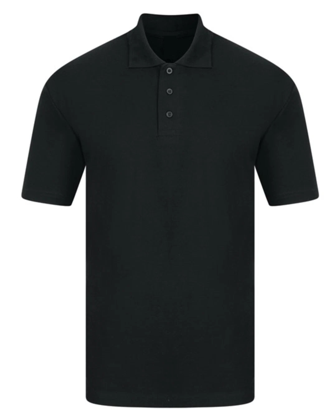 Casual Plain Polo - Black
