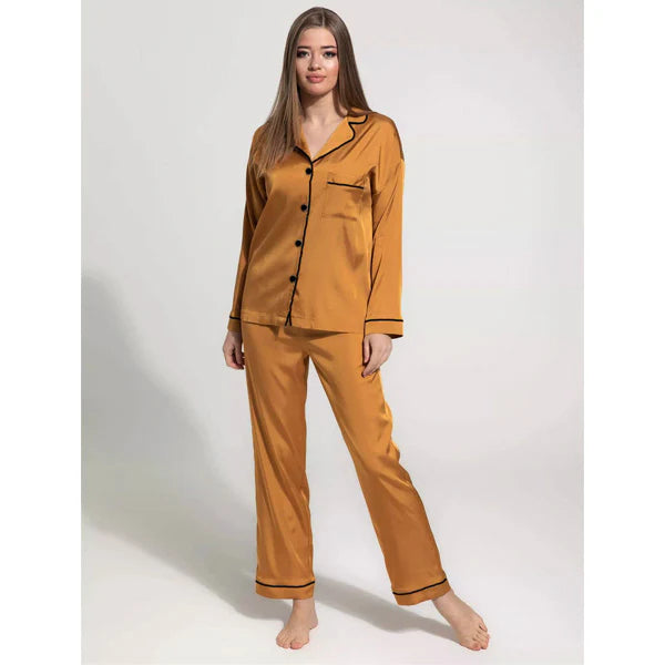 PLAIN SILK - CAMEL BROWN