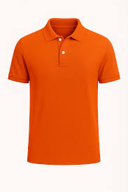 Casual Plain Polo - Orange
