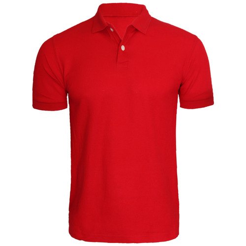 Casual Plain Polo - Red